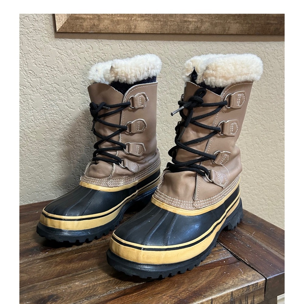 Vintage Sorel Kaufman Caribou Pac Boots Made Canada Approx Men 9 Wool Lined READ